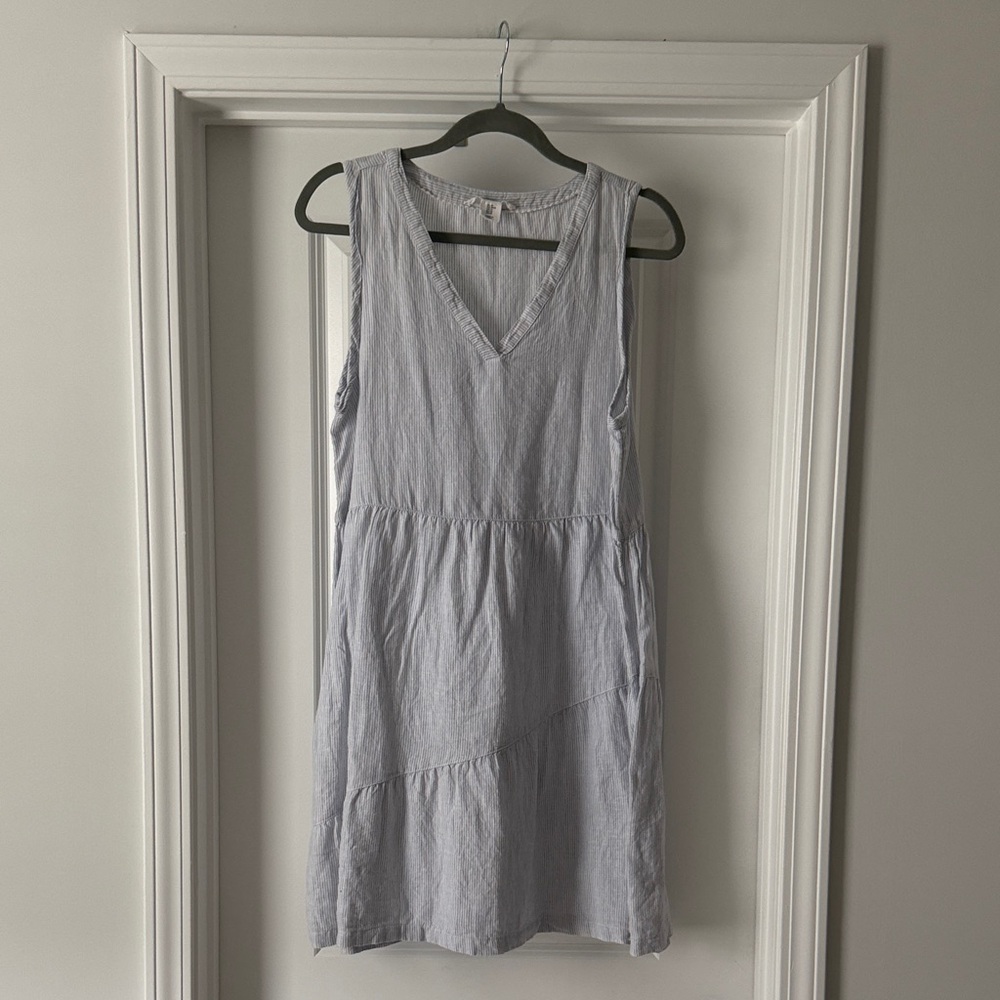 Lucky Brand Blue striped Linen Dress